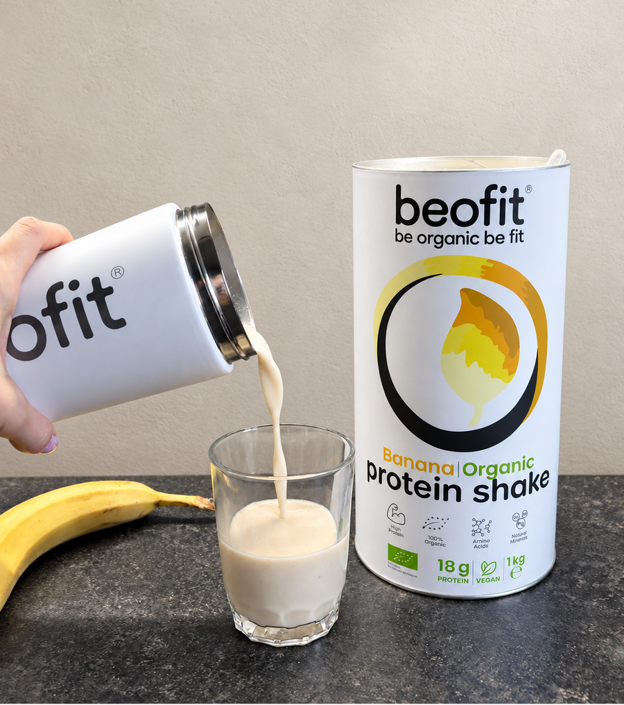 Beofit organic vegan banana protein shake 1kg